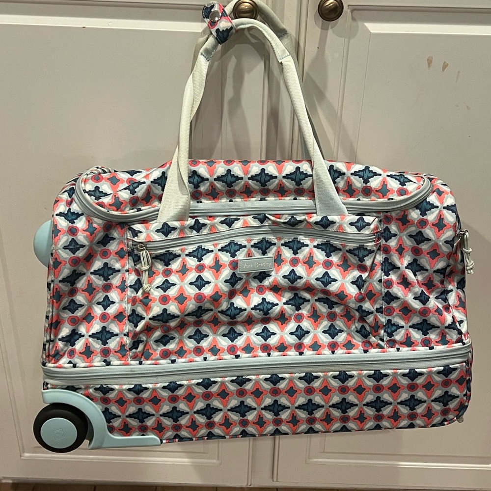 Vera Bradley Water Geo Rolling Duffle Bag